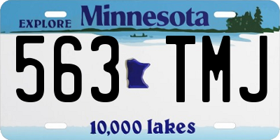 MN license plate 563TMJ