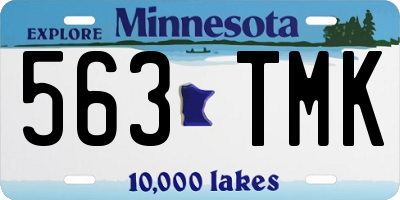 MN license plate 563TMK