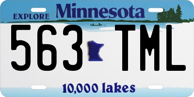 MN license plate 563TML
