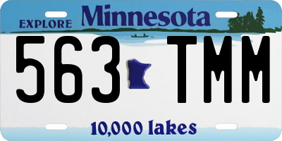 MN license plate 563TMM