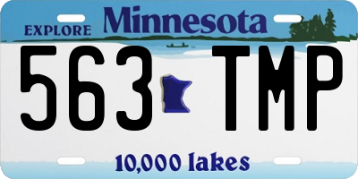 MN license plate 563TMP
