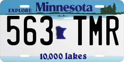 MN license plate 563TMR