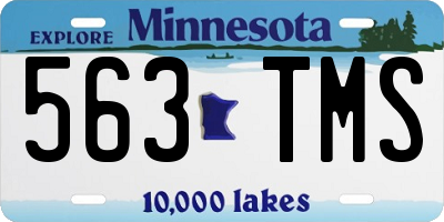 MN license plate 563TMS