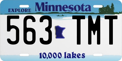 MN license plate 563TMT