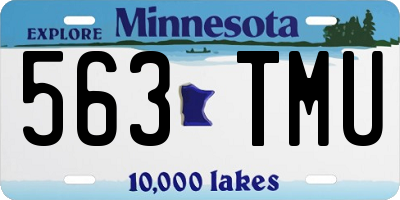 MN license plate 563TMU