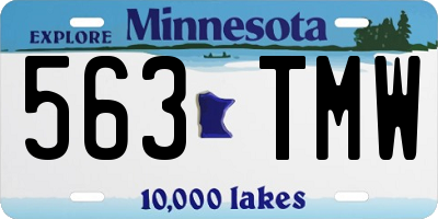 MN license plate 563TMW