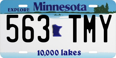MN license plate 563TMY