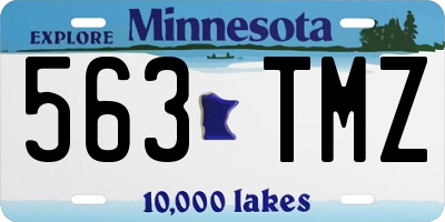 MN license plate 563TMZ