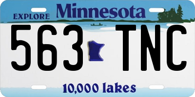 MN license plate 563TNC