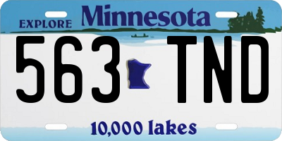 MN license plate 563TND