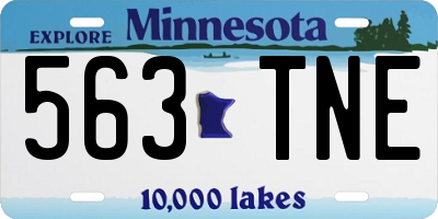 MN license plate 563TNE