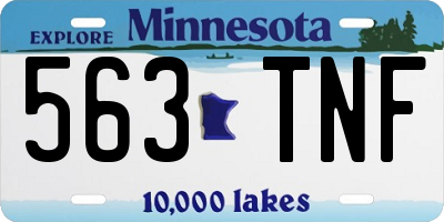 MN license plate 563TNF