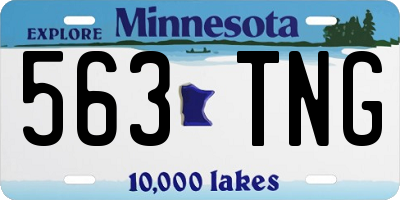 MN license plate 563TNG