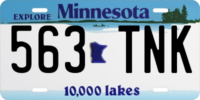 MN license plate 563TNK