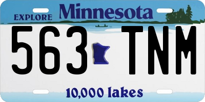 MN license plate 563TNM