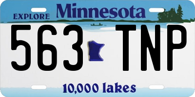 MN license plate 563TNP