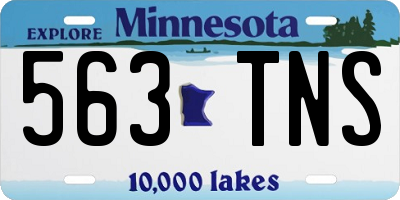 MN license plate 563TNS