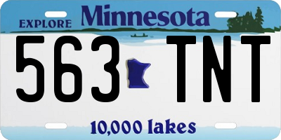 MN license plate 563TNT