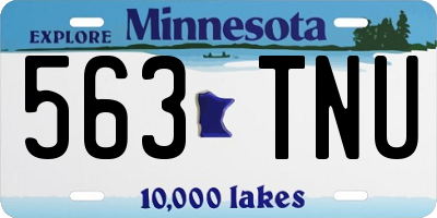 MN license plate 563TNU