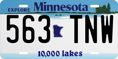 MN license plate 563TNW