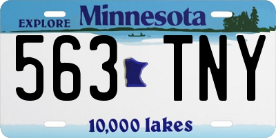 MN license plate 563TNY