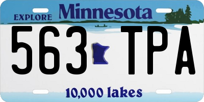 MN license plate 563TPA