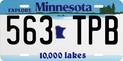 MN license plate 563TPB