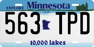 MN license plate 563TPD