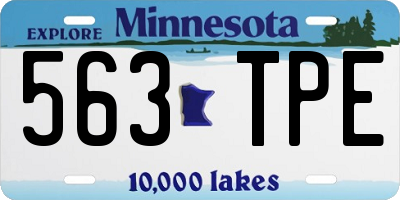MN license plate 563TPE