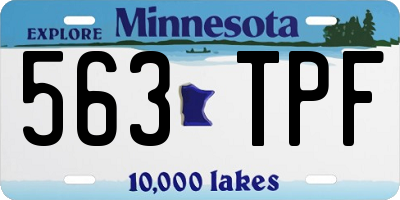 MN license plate 563TPF
