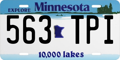 MN license plate 563TPI