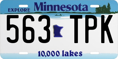 MN license plate 563TPK