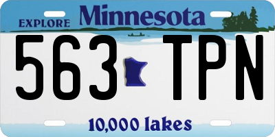 MN license plate 563TPN