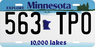 MN license plate 563TPO