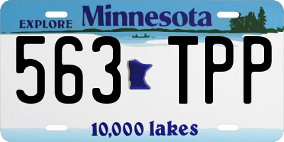 MN license plate 563TPP