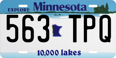 MN license plate 563TPQ