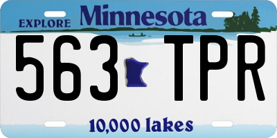 MN license plate 563TPR