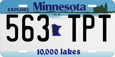 MN license plate 563TPT