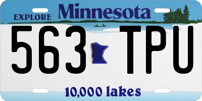 MN license plate 563TPU