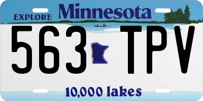 MN license plate 563TPV