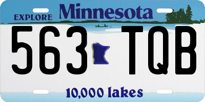 MN license plate 563TQB