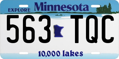 MN license plate 563TQC