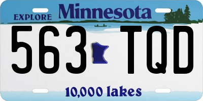 MN license plate 563TQD