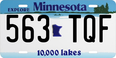 MN license plate 563TQF