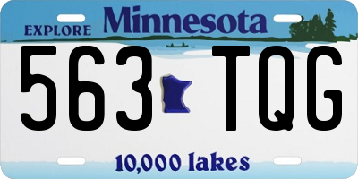 MN license plate 563TQG