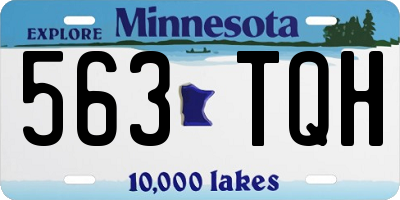 MN license plate 563TQH