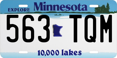 MN license plate 563TQM