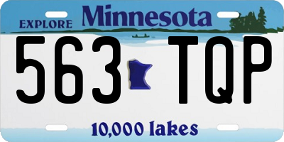 MN license plate 563TQP