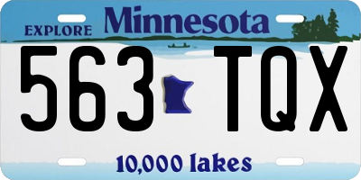 MN license plate 563TQX