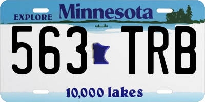 MN license plate 563TRB